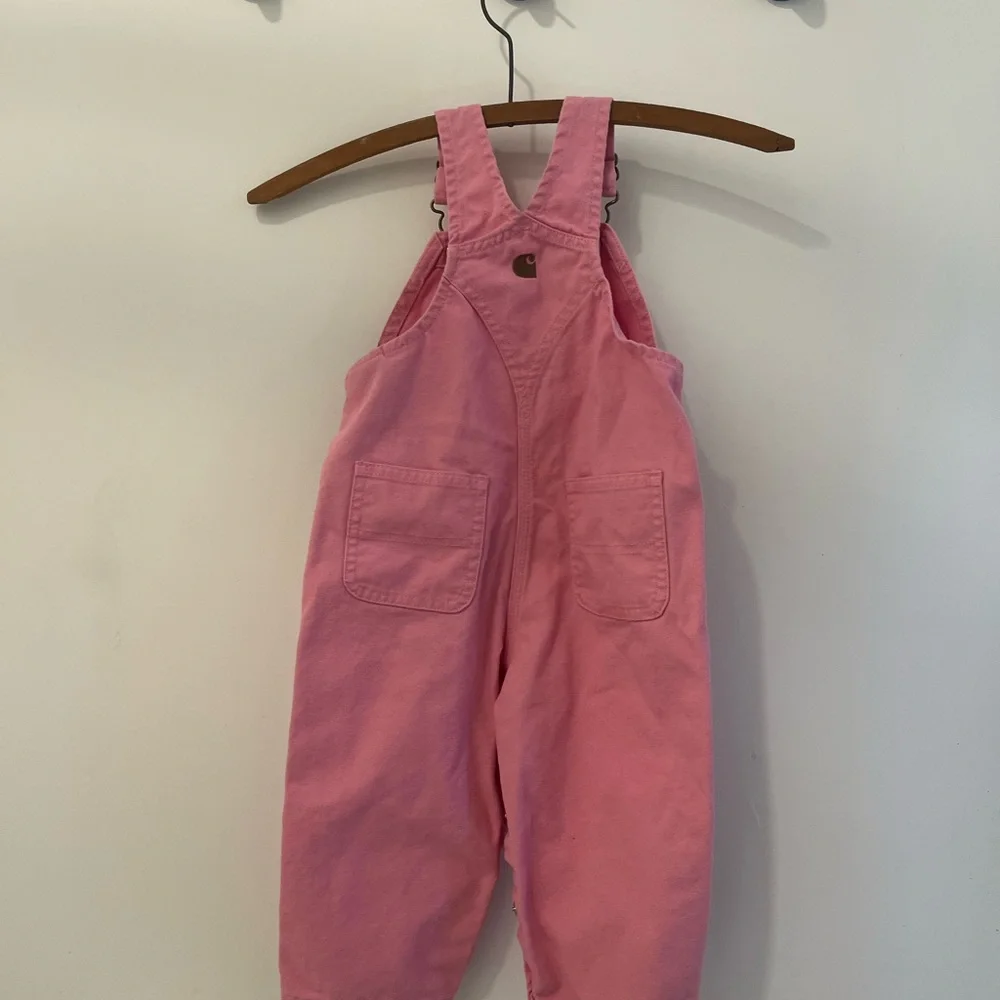 Carhartt Pink Kids Overalls 18m - Picture 2 of 3